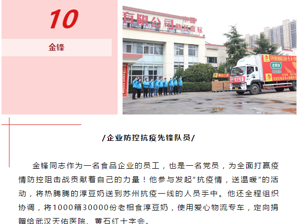 金记食品金锋荣获“寻找身边最美的你”活动二等奖